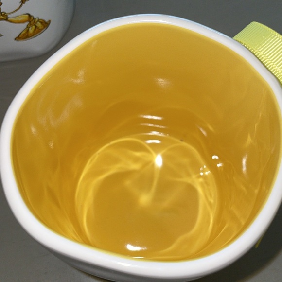 Rae Dunn Be Our Guest Mug with Cogsworth and Lumiere an the back - Picture 5 of 6